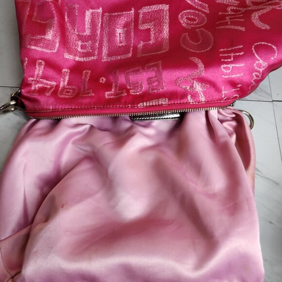 Rare Coach Poppy Storypatch Pink Shoulder Bag Purse - Picture 14 of 16